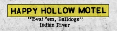 Happy Hollow Motel (Robertsons Motel) - Mar 1969 Ad